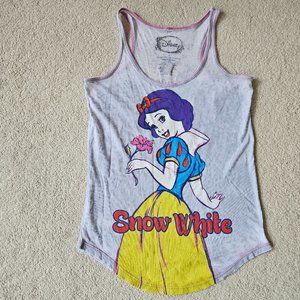 Distressed Snow White racerback tank